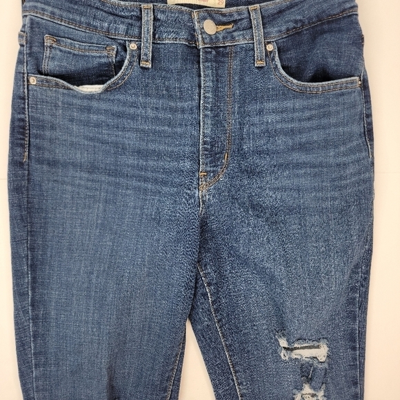 Levi's Sz 29 High Rise Skinny Jeans Distressed Stretch - Picture 3 of 10